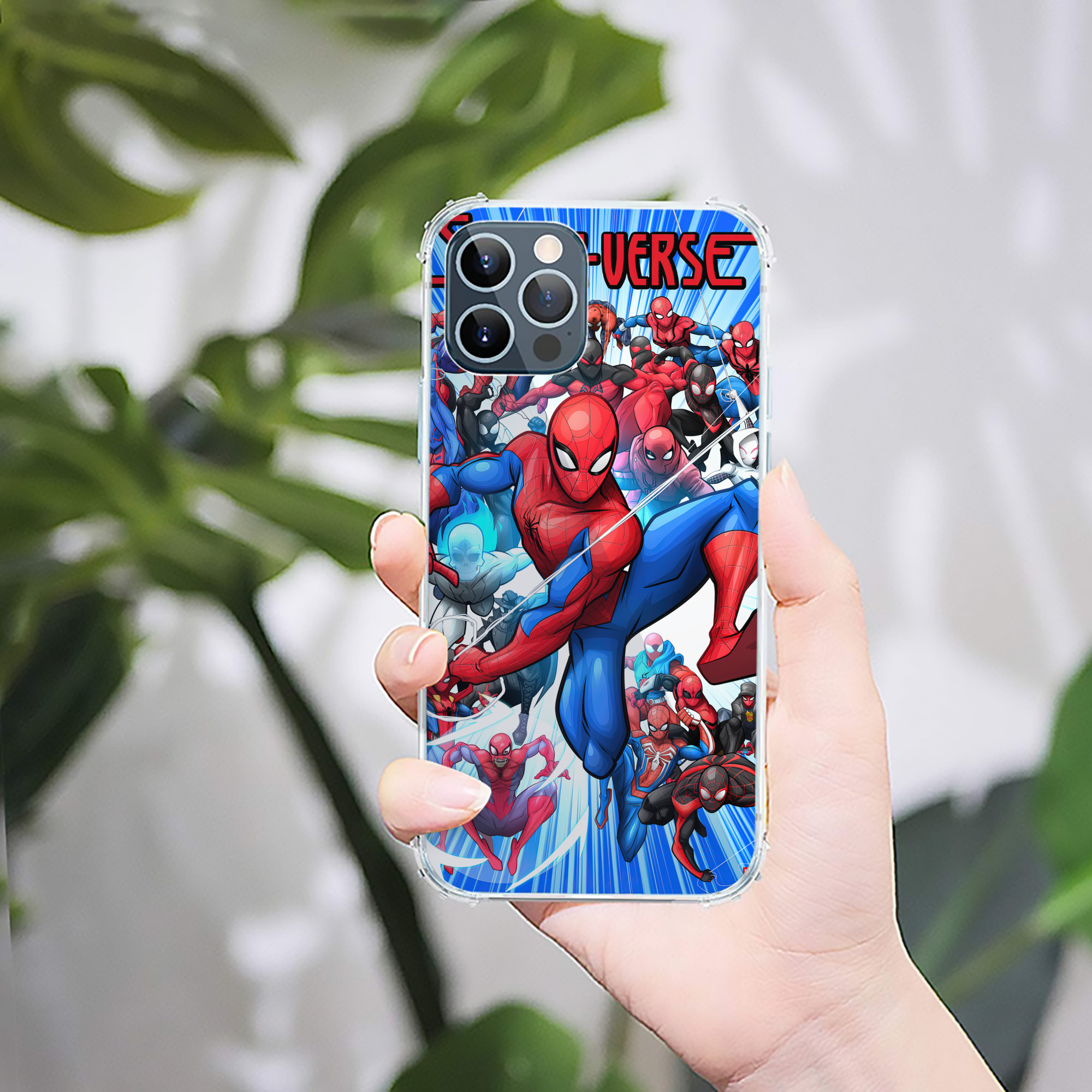 （画像用） Spider Man スパイダーマン 【iPhone 12シリーズ対応】透明スマホケース（クリアソフトケース）